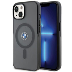 Husa BMW iPhone 15 Plus Hardcase IML Signature MagSafe, negru, BMHMP15MDSLK