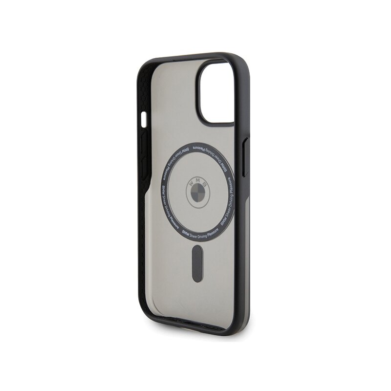 Husa BMW iPhone 15 Plus Hardcase IML Signature MagSafe, negru, BMHMP15MDSLK