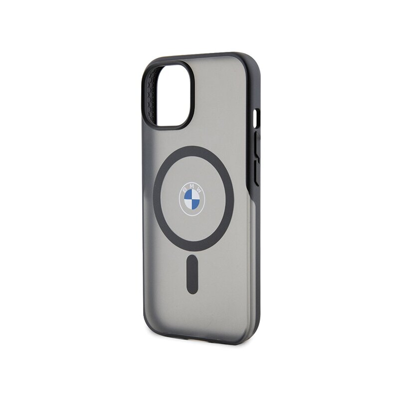 Husa BMW iPhone 15 Plus Hardcase IML Signature MagSafe, negru, BMHMP15MDSLK
