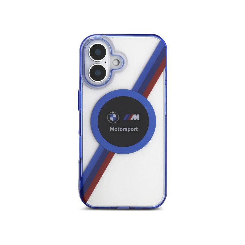 Husa BMW iPhone 16 Hardcase Motorsport IML Circle MagSafe, transparenta, BMHMP16L23HTPUT
