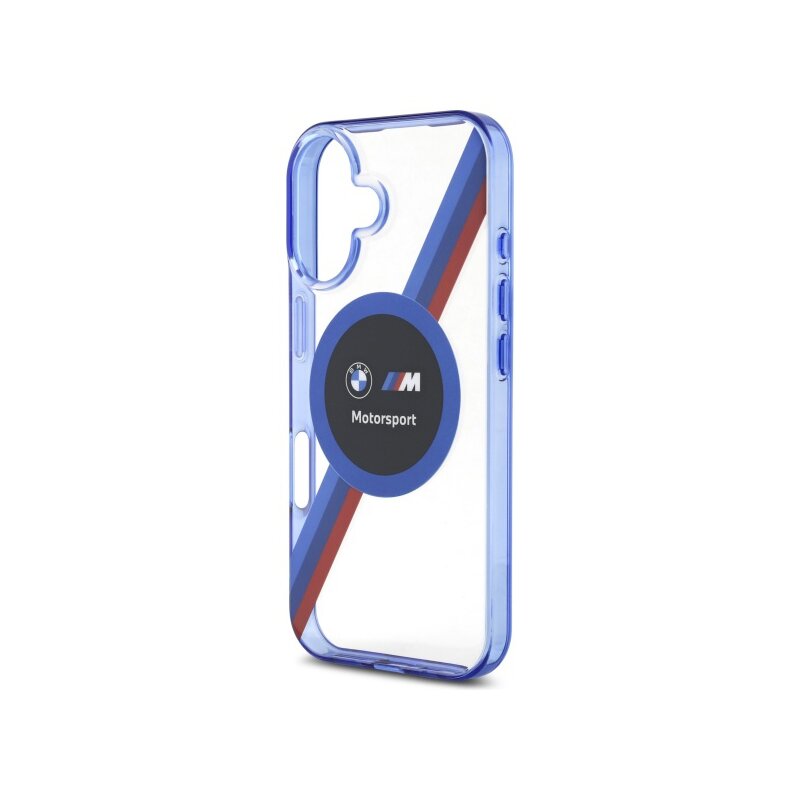 Husa BMW iPhone 16 Hardcase Motorsport IML Circle MagSafe, transparenta, BMHMP16L23HTPUT