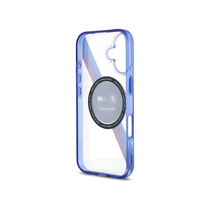 Husa BMW iPhone 16 Hardcase Motorsport IML Circle MagSafe, transparenta, BMHMP16L23HTPUT