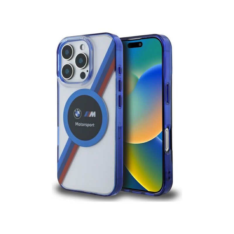 Husa BMW iPhone 16 Pro Max Hardcase Motorsport IML Circle MagSafe, transparenta, BMHMP16X23HTPUT
