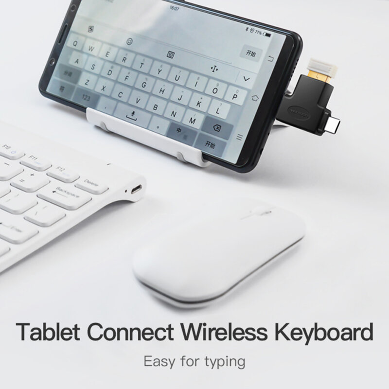 Adaptor Type-C, USB 3.0, Micro-USB, OTG, 5Gbps, Vention, negru