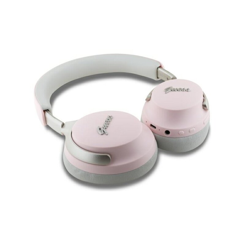 Casti Guess Bluetooth wireless ANC, IPX4, roz, GUBHC22PSBCSMP