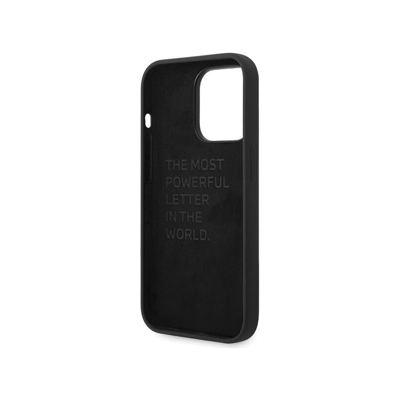 Husa BMW iPhone 15 Pro Silicone Pattern, negru, BMHCP15L22SMPK