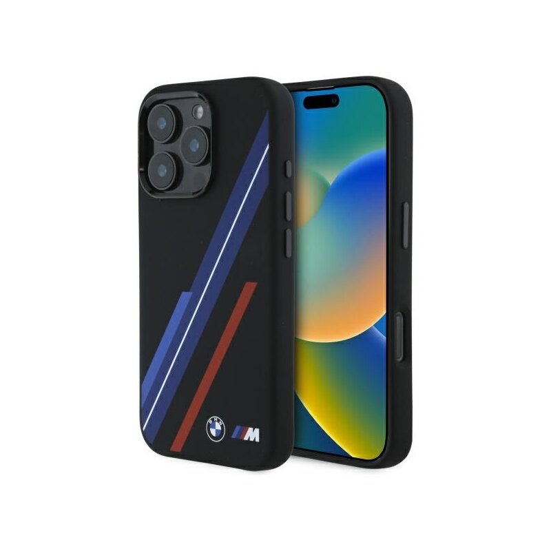 Husa BMW iPhone 16 Pro Max Silicone, negru, BMHMP16X23SSPK