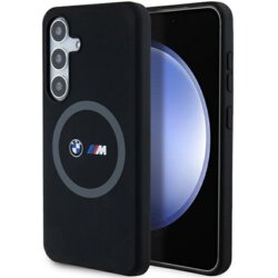 Husa BMW Samsung Galaxy S24 Hardcase M Silicone Printed Ring MagSafe, negru, BMHMS24S23SROK