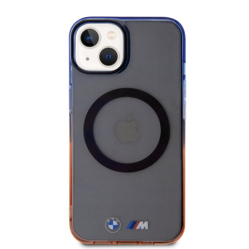 Husa BMW iPhone 15 Hardcase Gradient Bumper MagSafe, gri, BMHMP15SHTGE