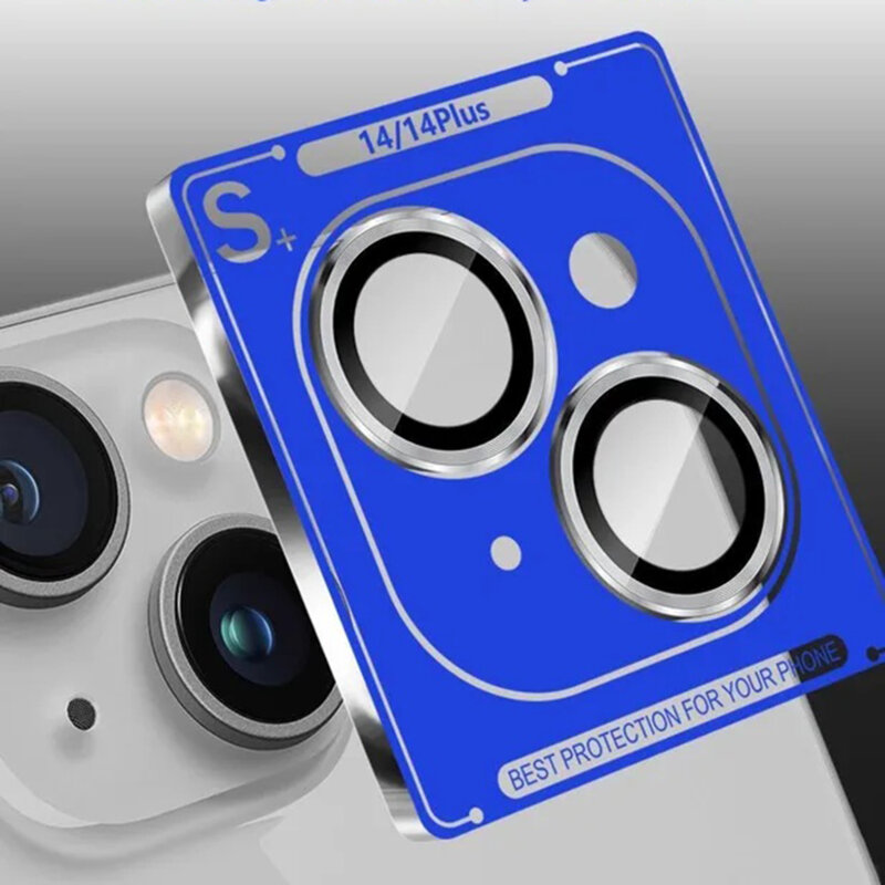 Folie sticla iPhone 14 Camera Protector Lito S+, argintiu