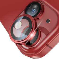 Folie sticla iPhone 14 Camera Protector Lito S+, rosu