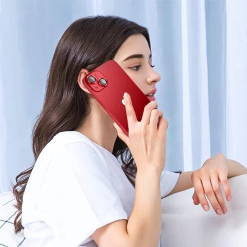 Folie sticla iPhone 14 Camera Protector Lito S+, rosu