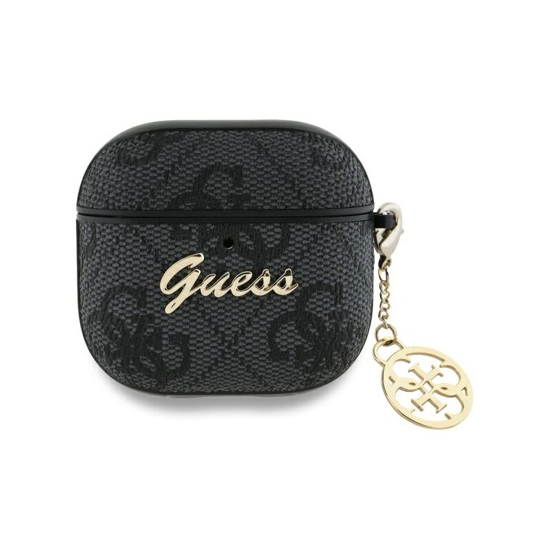 Husa Apple AirPods 4 Guess 4G Charm Collection, negru, GUA4G4GSMK