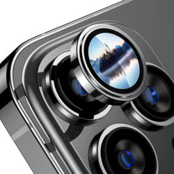 Folie sticla iPhone 14 Pro Max Lito S+ Camera Protector, argintiu