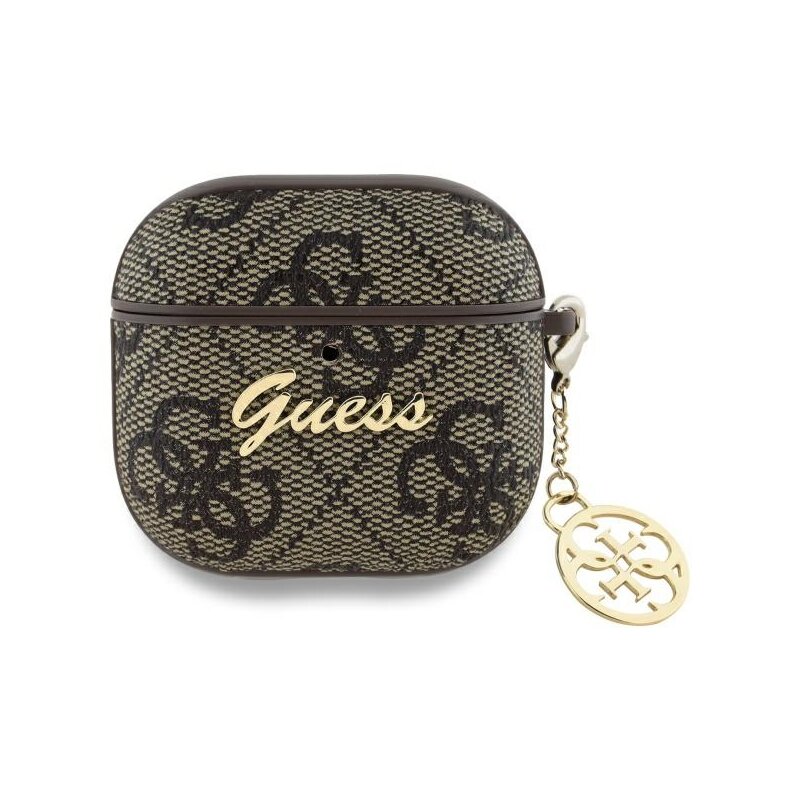 Husa Apple AirPods 4 Guess 4G Charm Collection, maro, GUA4G4GSMW