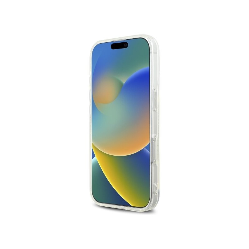 Husa iPhone 16 Pro Max Karl Lagerfeld IML Rhinestones, transparent, Karl Head, KLHCP16XHKHDCELT
