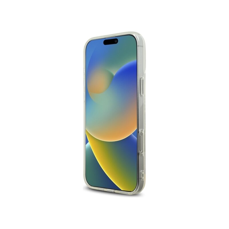 Husa iPhone 16 Pro Max Karl Lagerfeld IML Rhinestones, transparent, Logo, KLHCP16XHKLSTDCT