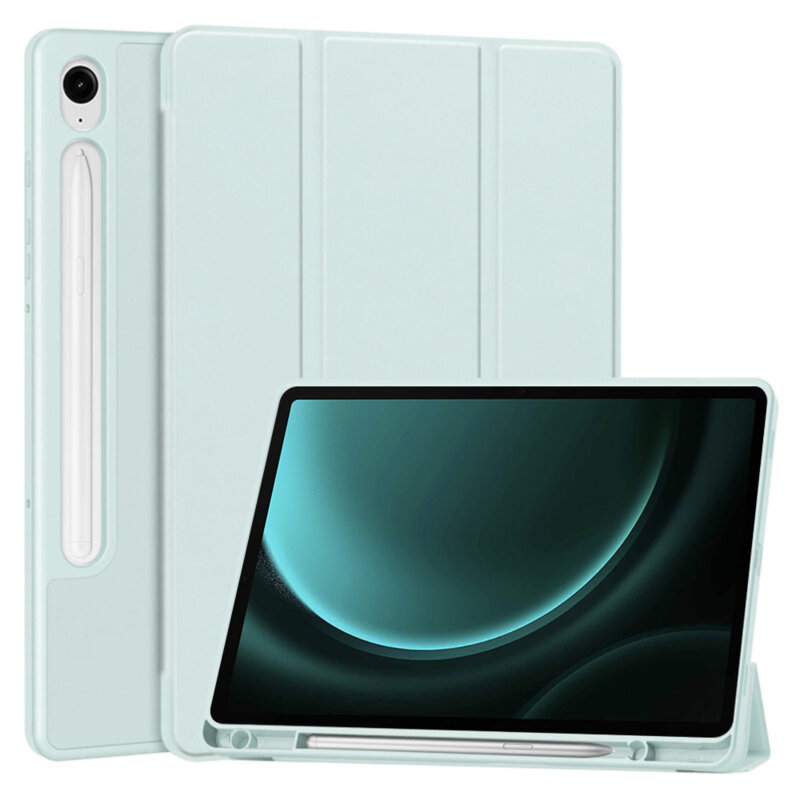 Husa Samsung Galaxy Tab S10 FE Techsuit Flex Trifold Pen, bleu