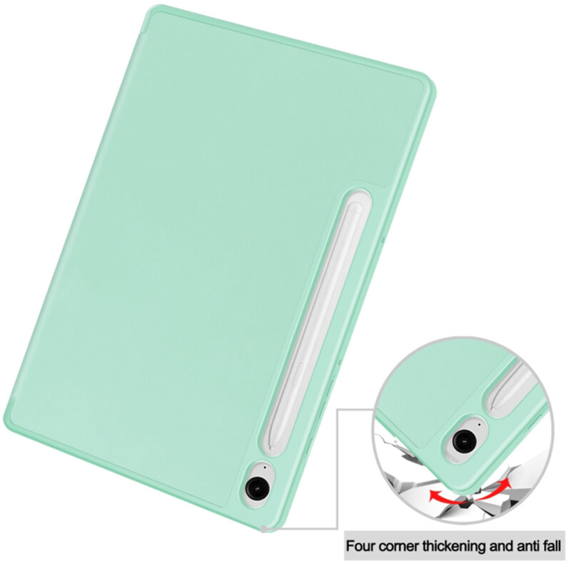 Husa Samsung Galaxy Tab S9 Techsuit Flex Trifold Pen, verde deschis