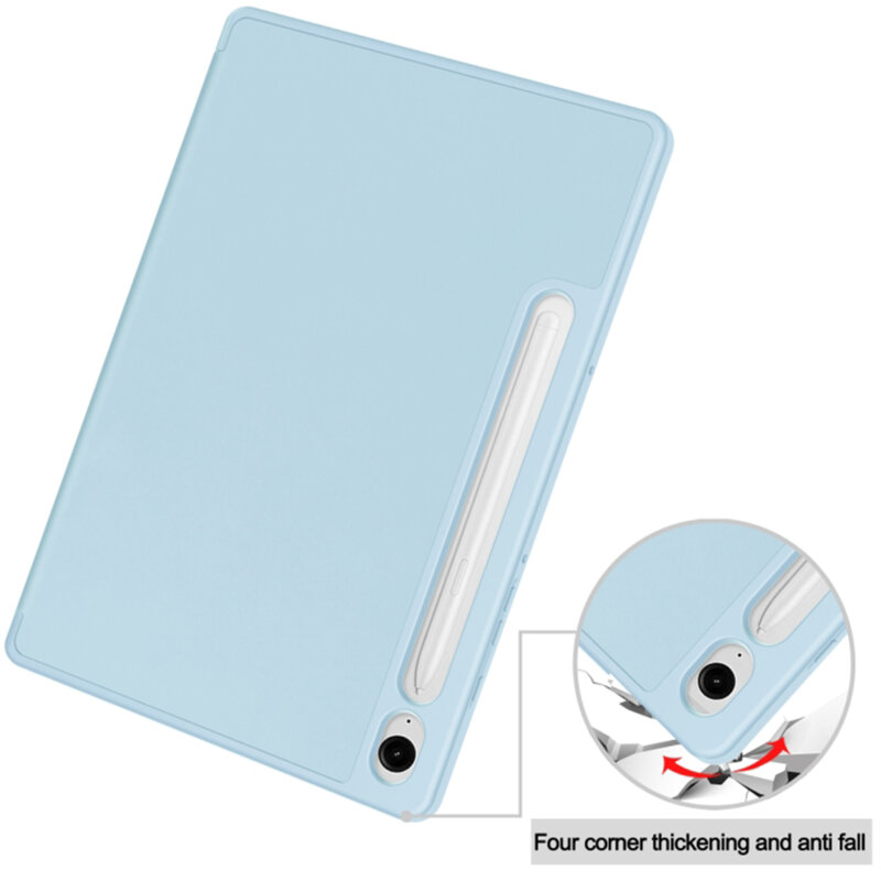 Husa Samsung Galaxy Tab S9 Techsuit Flex Trifold Pen, bleu