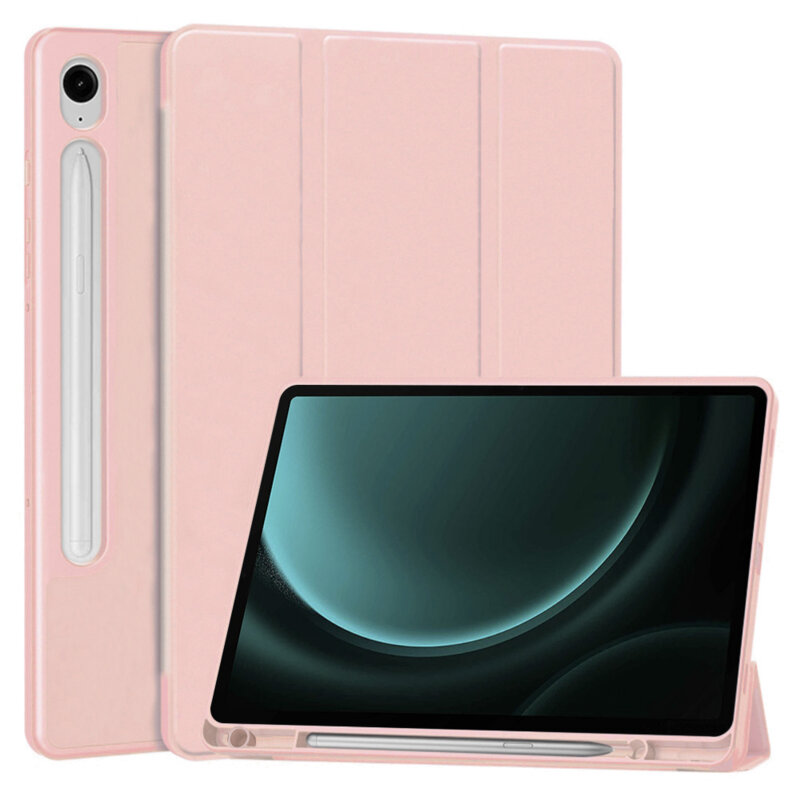 Husa Samsung Galaxy Tab S9 Techsuit Flex Trifold Pen, roz