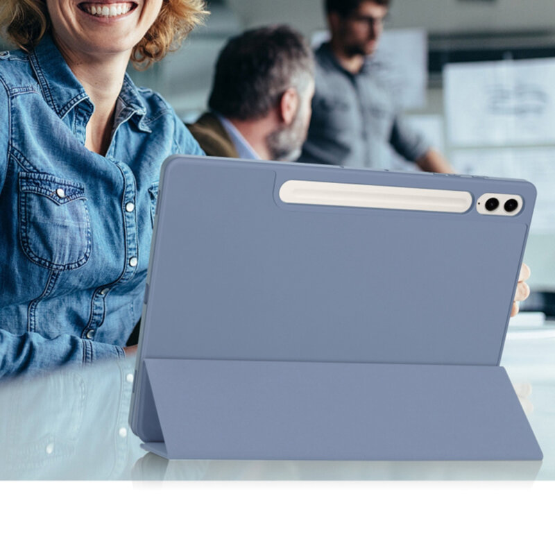 Husa Samsung Galaxy Tab S9 Plus Techsuit Flex Trifold Pen, gri