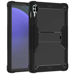 [Pachet 360°] Husa + folie sticla Samsung Galaxy Tab S9 Plus Techsuit Rugged TabShell, negru