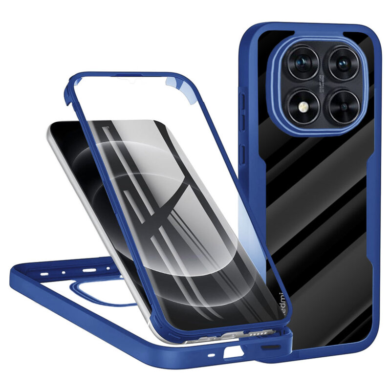 Husa 360° Xiaomi Redmi Note 14 Pro 5G Techsuit ColorVerse, albastru