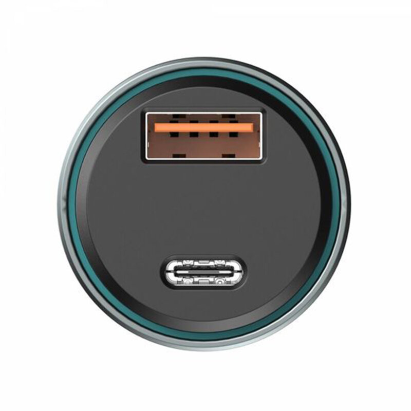 Incarcator auto bricheta Type-C, USB, 45W Havit CC2017, albastru