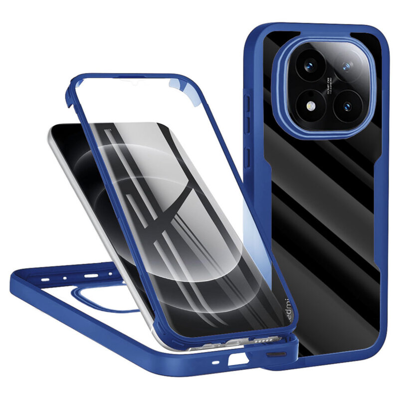 Husa 360° Xiaomi Redmi Note 14 Pro+ 5G Techsuit ColorVerse, albastru