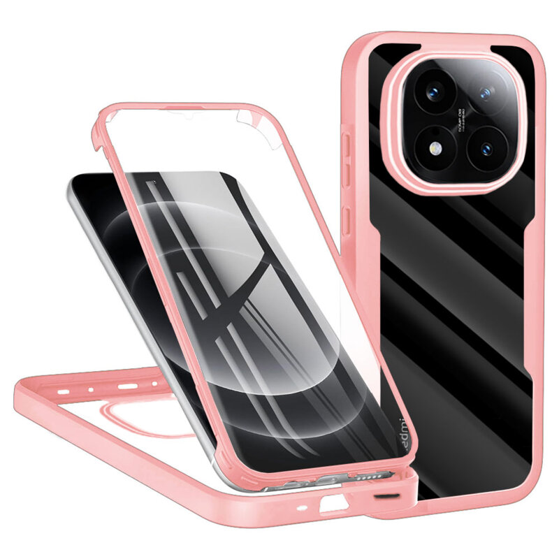 Husa 360° Xiaomi Redmi Note 14 Pro+ 5G Techsuit ColorVerse, roz