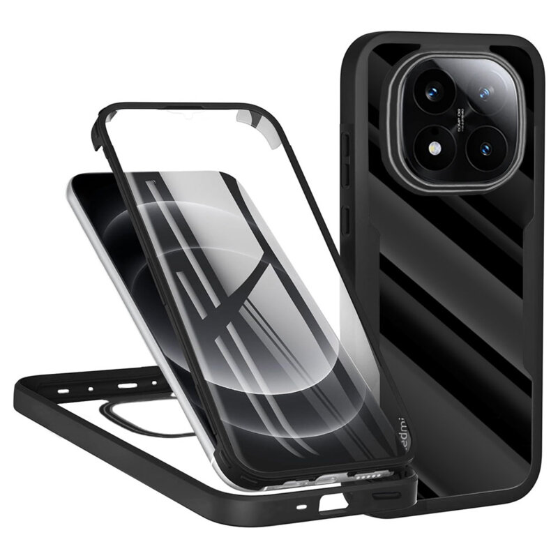 Husa 360° Xiaomi Redmi Note 14 Pro+ Techsuit ColorVerse, negru
