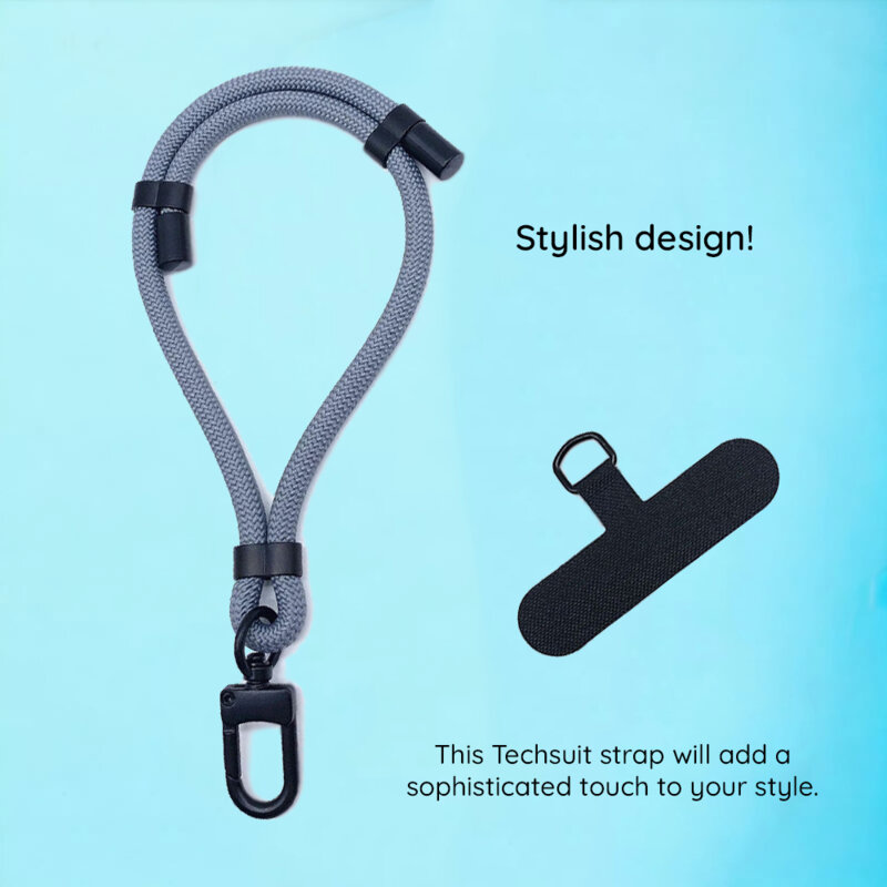 Snur pentru telefon Techsuit Rope Wrist Strap RWS1-01, negru frost