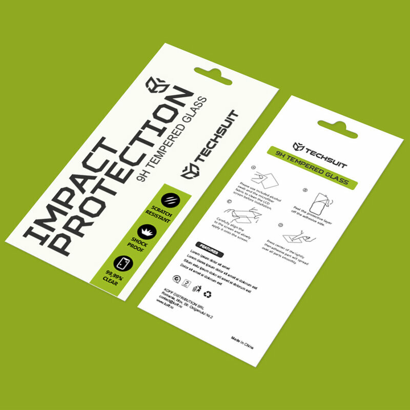 Folie sticla Xiaomi Redmi Note 8 Pro Techsuit 111D Full Glue Full Cover, negru