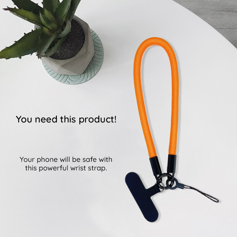 Snur telefon universal Techsuit Rope Wrist Strap RWS2-01, portocaliu