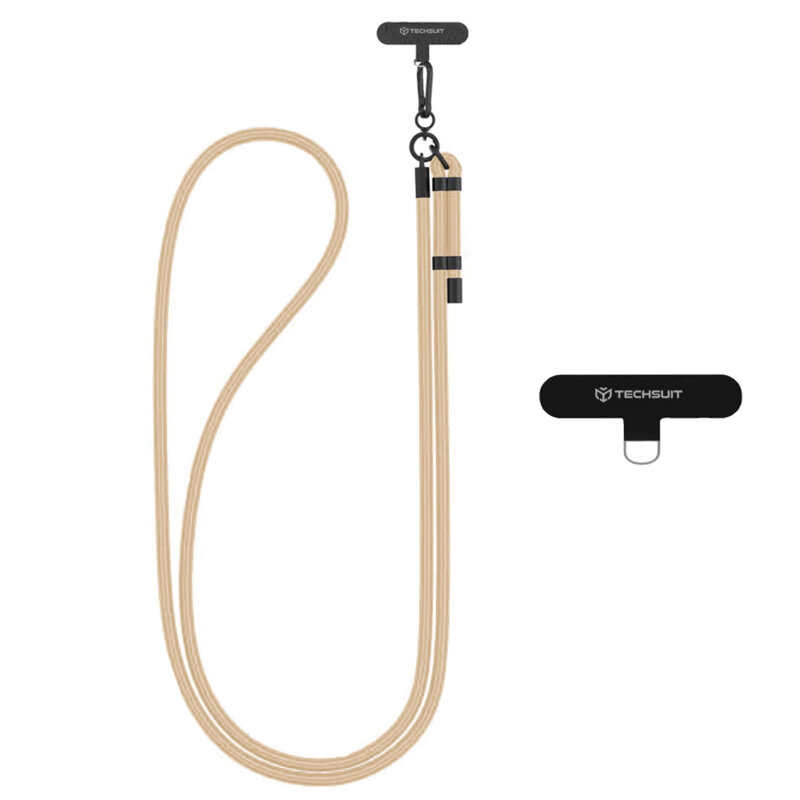 Lanyard telefon Techsuit Rope Crossbody Strap RCS1-08, bej