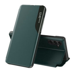 Husa Samsung Galaxy S25 Plus Eco Leather View flip tip carte, verde