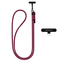Lanyard telefon Techsuit Rope Crossbody Strap RCS1-28, rosu inchis