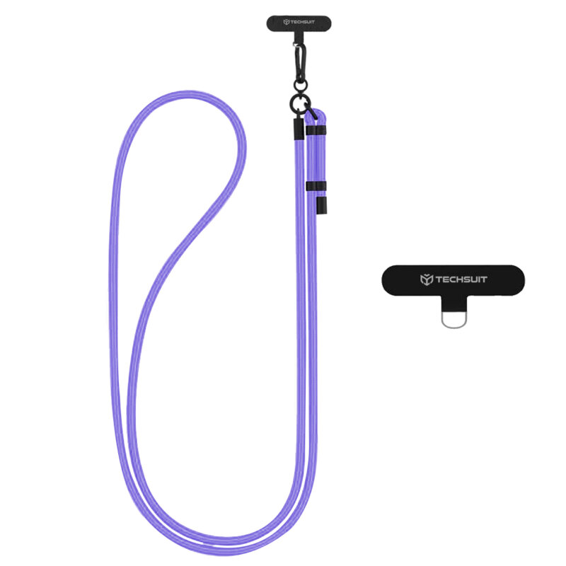 Lanyard telefon Techsuit Rope Crossbody Strap RCS1-96, mov inchis