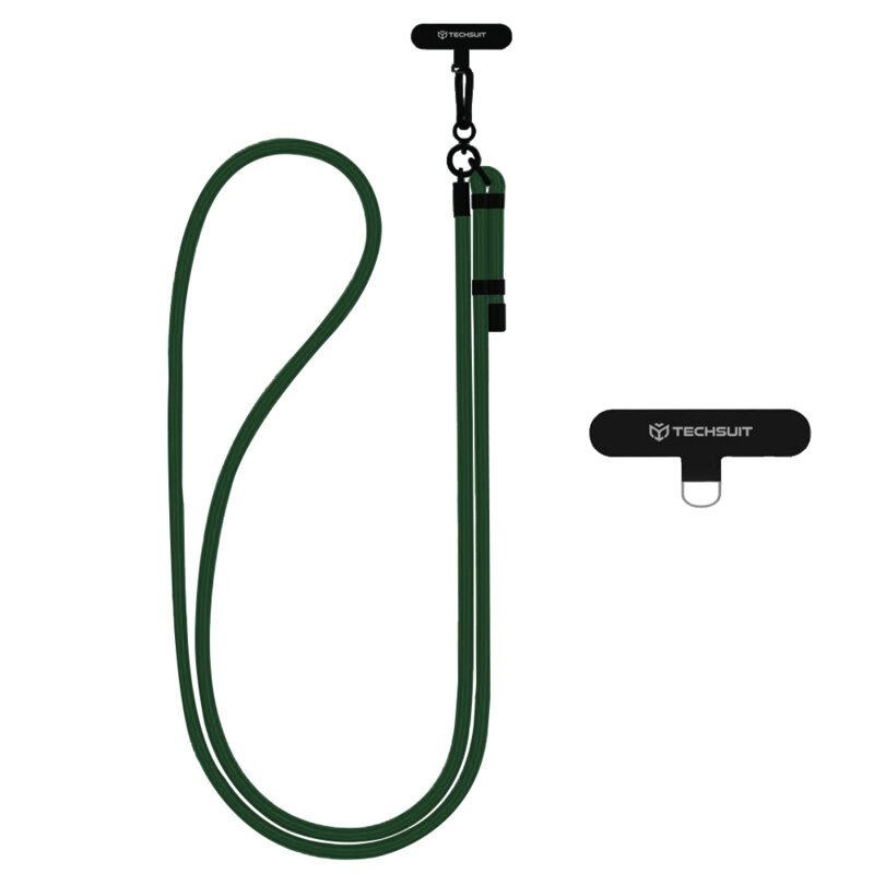 Lanyard telefon Techsuit Rope Crossbody Strap RCS1-04, verde inchis