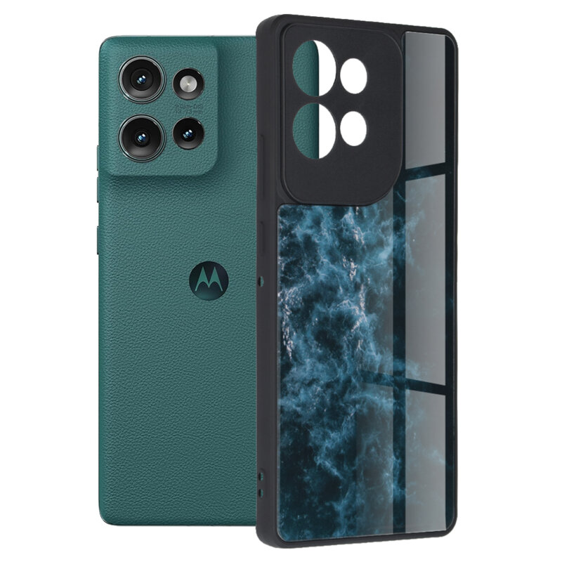 Husa Motorola Edge 50 Techsuit Glaze, Blue Nebula