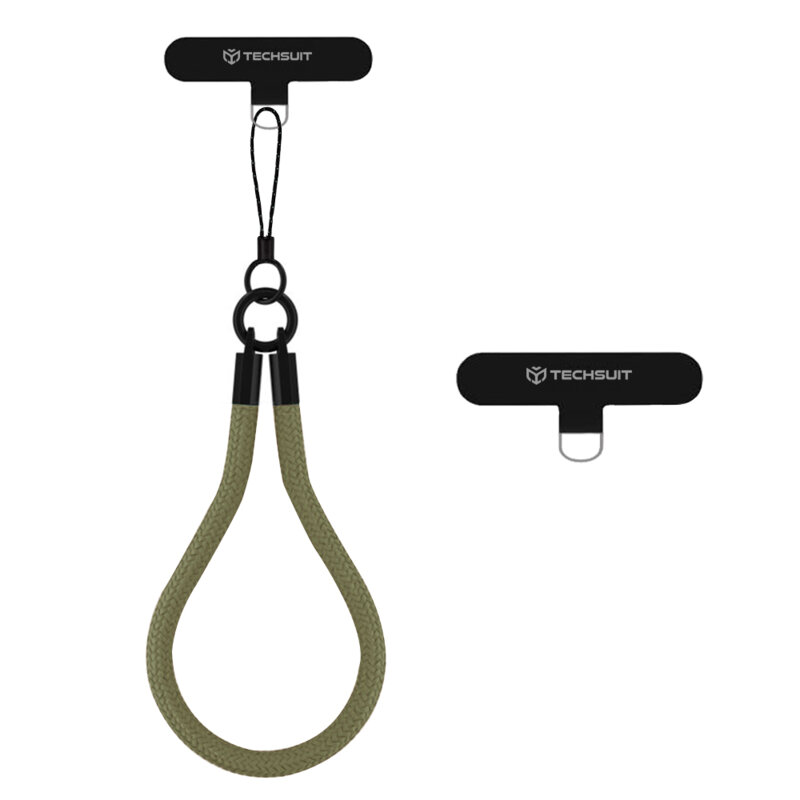 Snur telefon universal Techsuit Rope Wrist Strap RWS2-06, kaki
