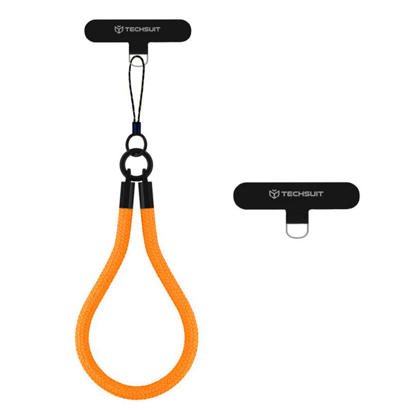 Snur telefon universal Techsuit Rope Wrist Strap RWS2-01, portocaliu