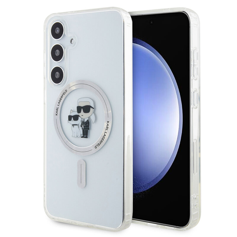 Husa Samsung Galaxy S24 Plus Karl Lagerfeld IML MagSafe, Karl&Choupette, transparent, KLHMS24MHGKCNOT