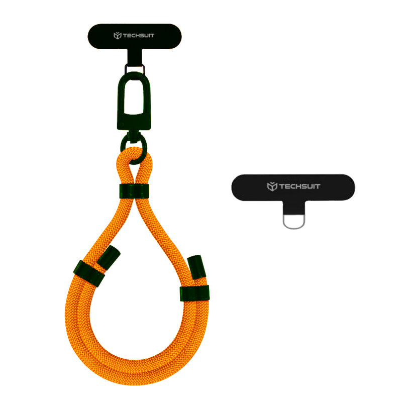 Snur pentru telefon Techsuit Rope Wrist Strap RWS1-03, oranj