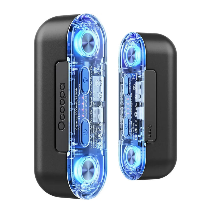 Incalzitoare maini power bank RGB Ocoopa, 2x 5000mAh, UT4103-BK