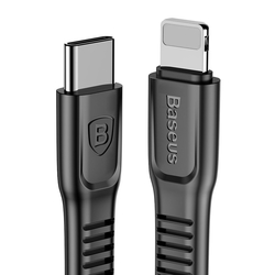 Cablu de date USB-C - Lightning Baseus Tough Series- Negru