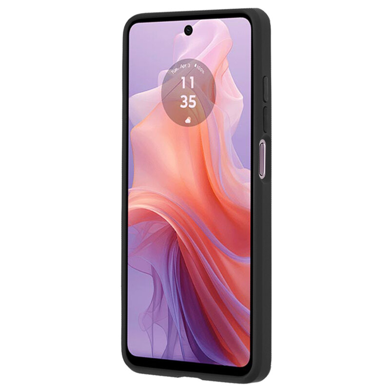 Husa Motorola Moto G24 Techsuit Glinth cu inel suport stand magnetic, negru