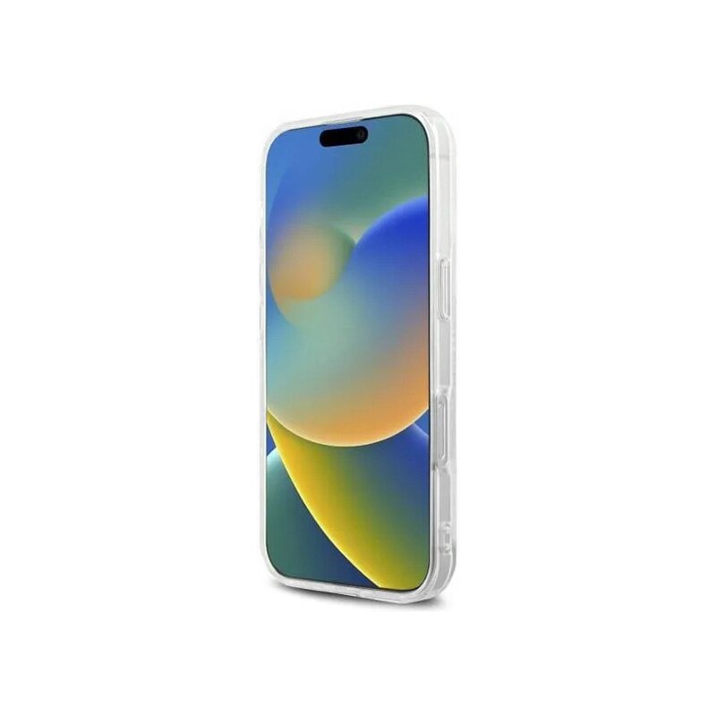 Husa iPhone 16 Pro Karl Lagerfeld IML Rhinestones, Karl Head Transparent, KLHCP16LHKHDCELT