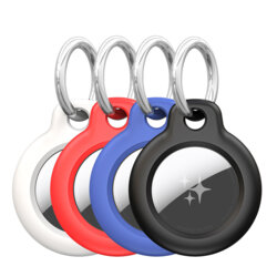 Husa Apple AirTag Dux Ducis cu carabina de prindere, negru / alb / albastru / rosu